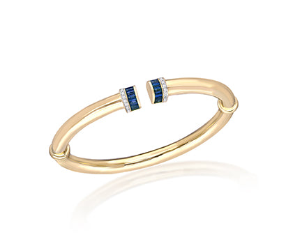 Diamond and Blue sapphire bracelet